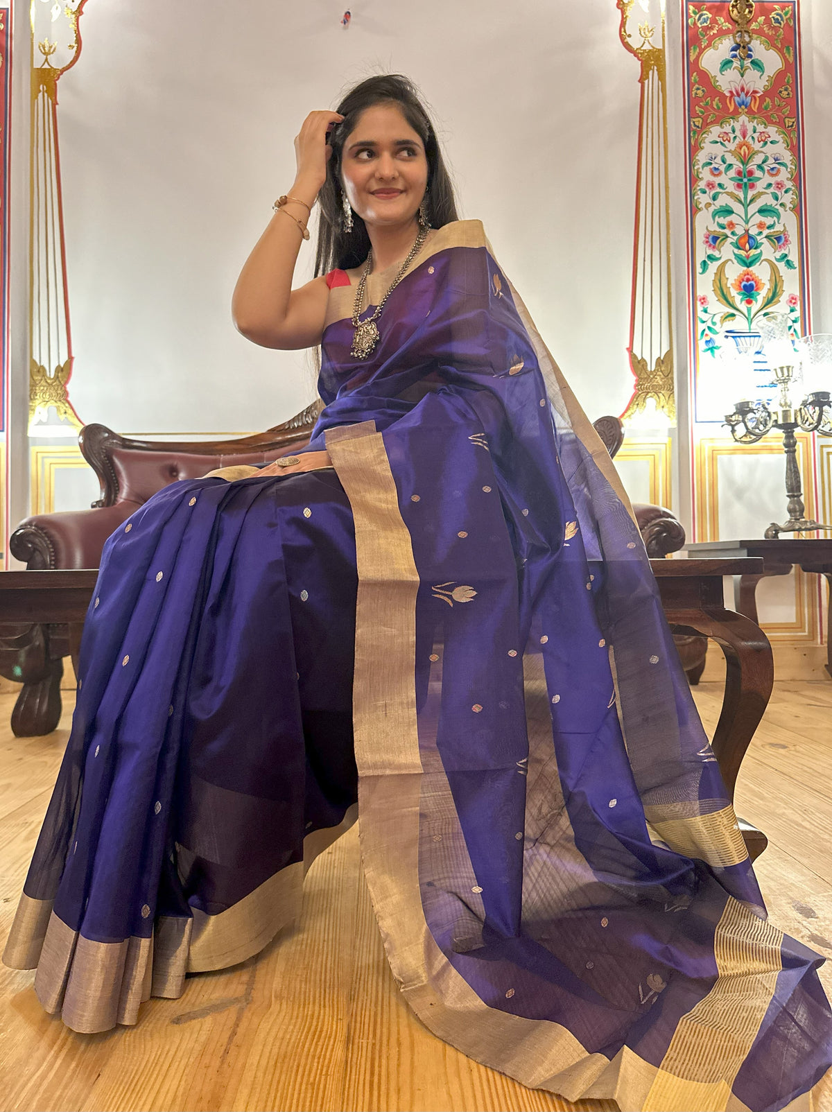 Orchid Purple Chanderi Katan Silk Saree