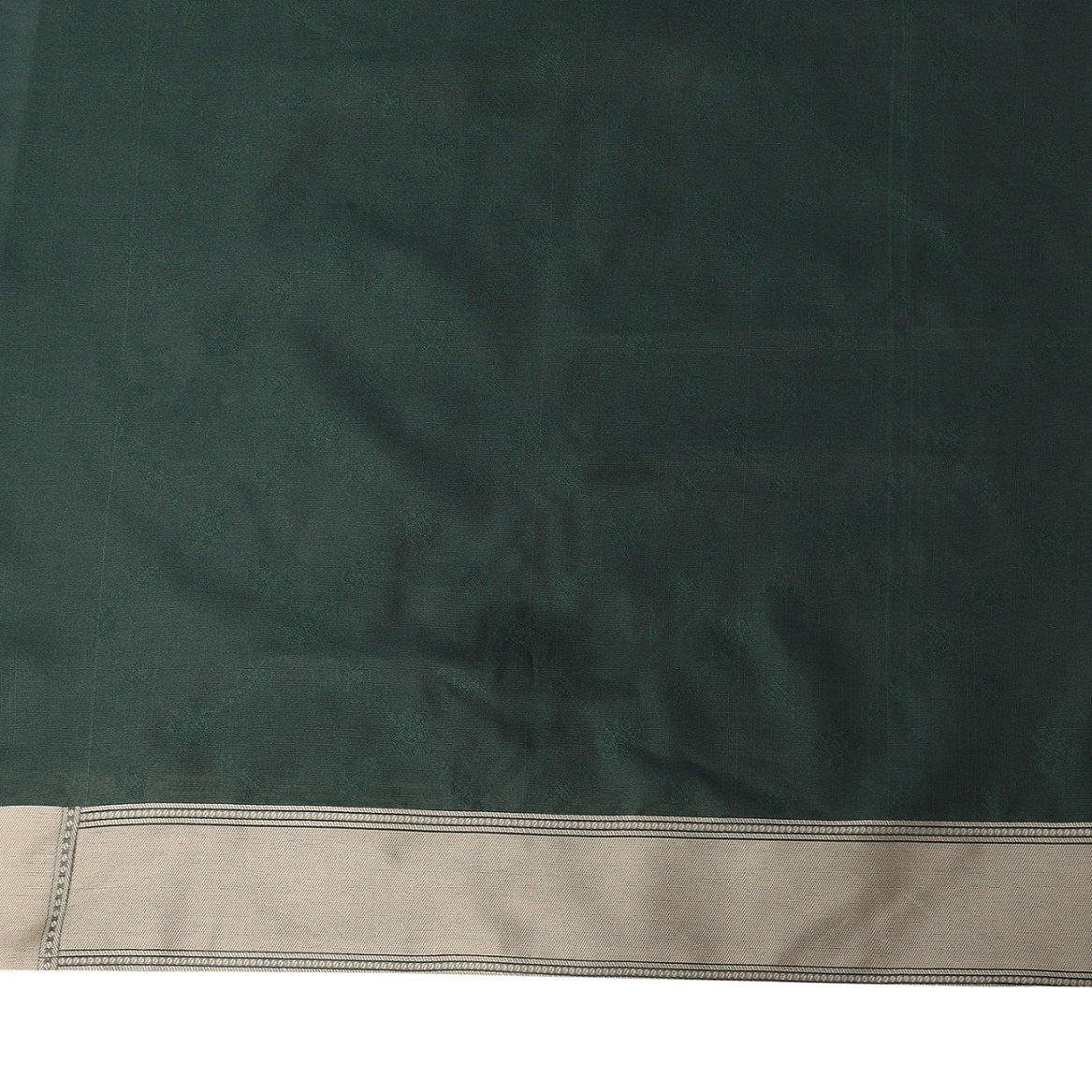 Jamdani Silk Banarasi Green Chanderi Silk Saree with Thread Work Jaal