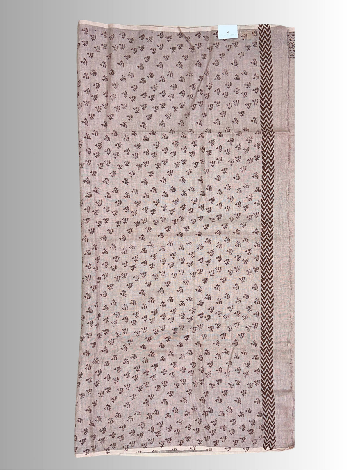 handloom cotton linen white hand block print saree with blouse