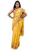 handloom cotton linen hand block print saree with blouse