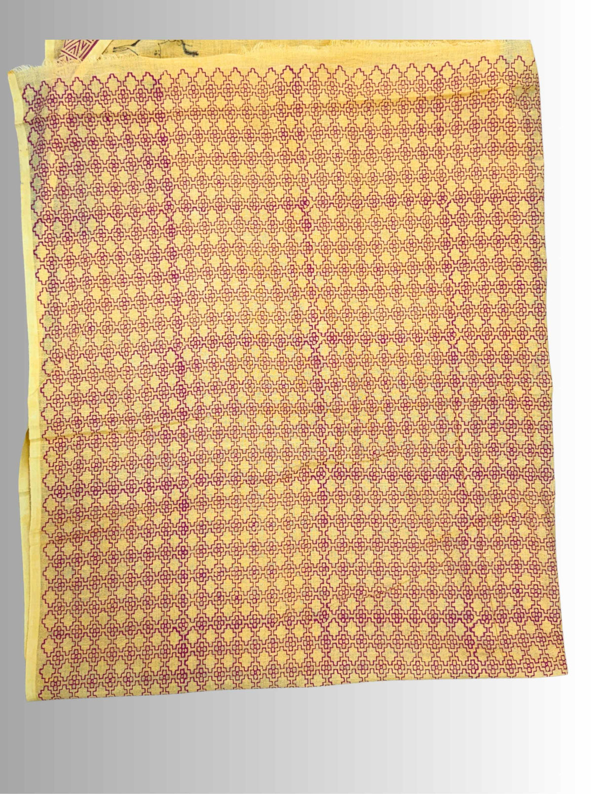 handloom cotton linen hand block print saree with blouse