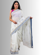 handloom cotton linen hand block print saree with blouse