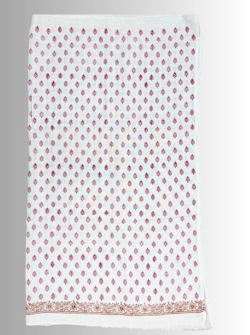 handloom cotton linen lilac hand block print saree with blouse