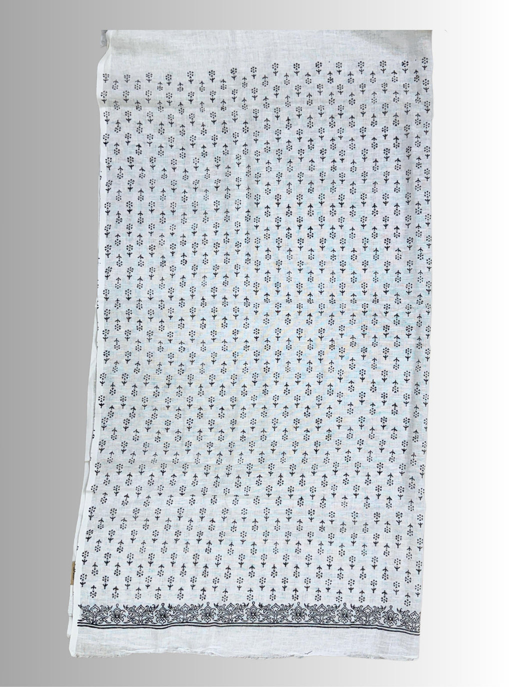 handloom cotton linen lilac hand block print saree with blouse