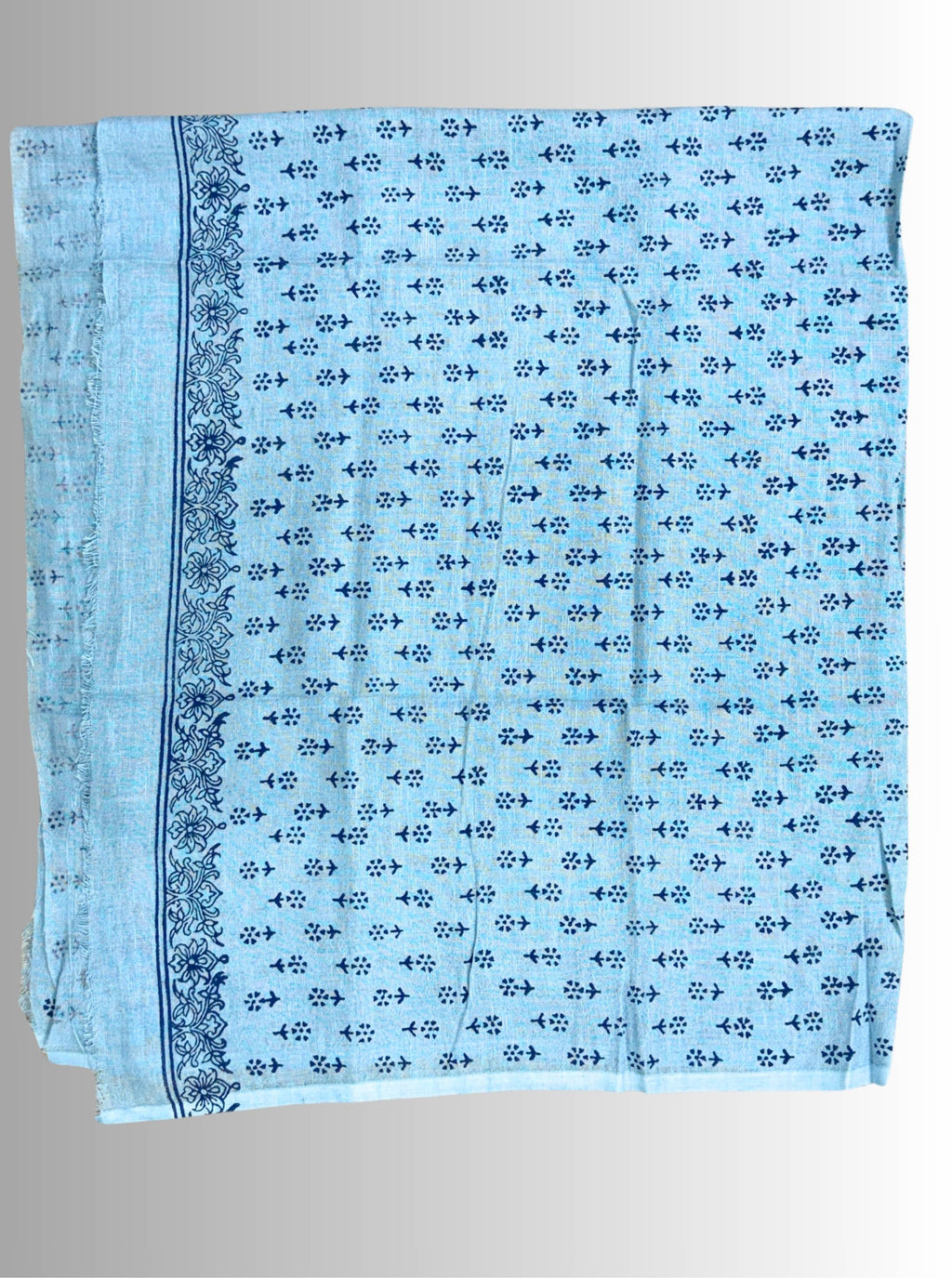 handloom cotton linen lilac hand block print saree with blouse