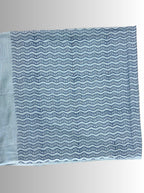 handloom cotton linen white motif block print saree with attached blouse