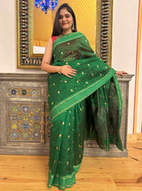 Emarald Chanderi Pattu Silk Saree