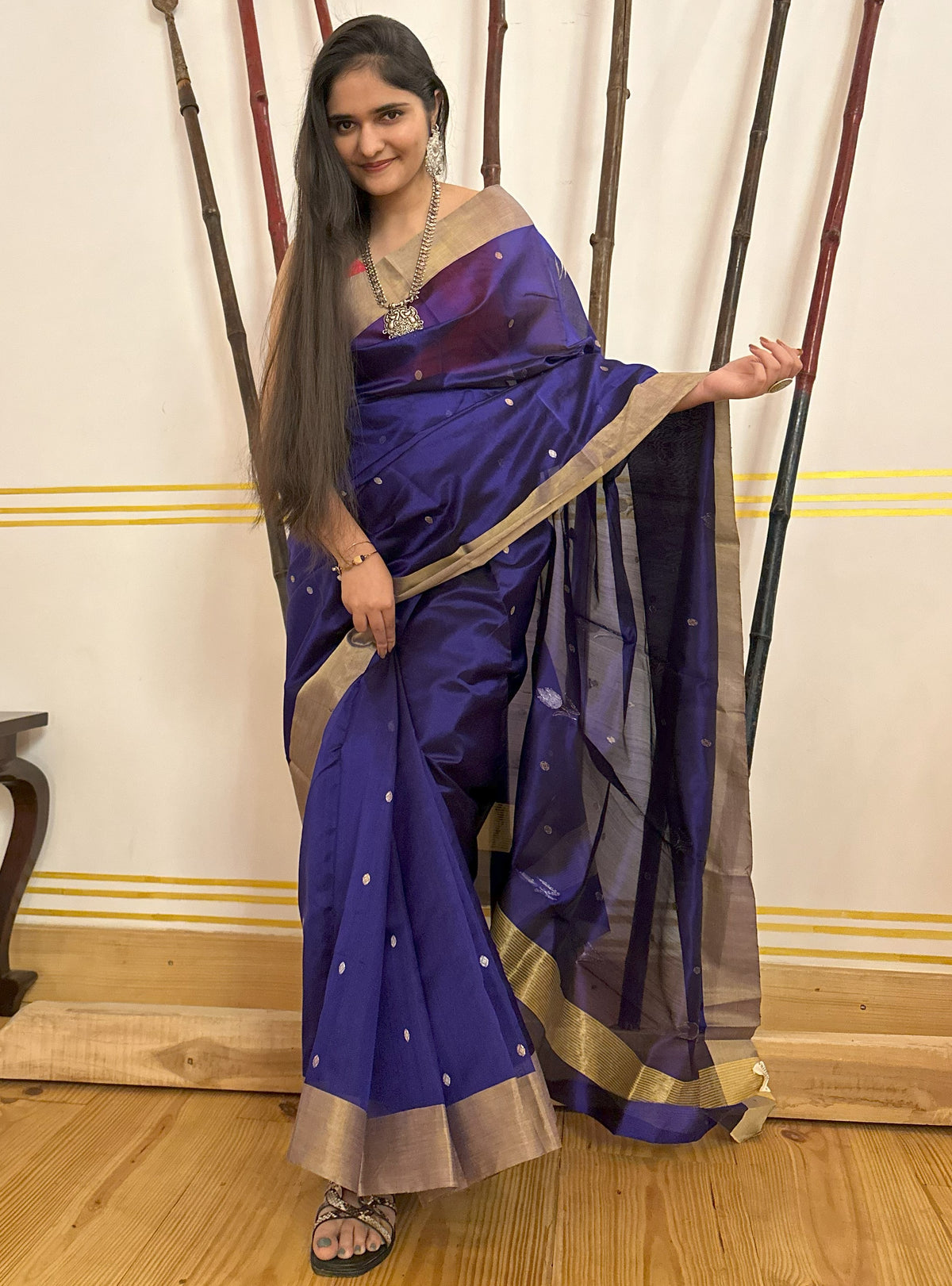 Orchid Purple Chanderi Katan Silk Saree