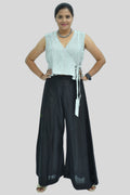 Pure Handloom Linen Grey Color Top