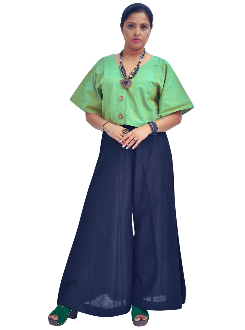 Pure Handloom Cotton Pastel Green Color Top
