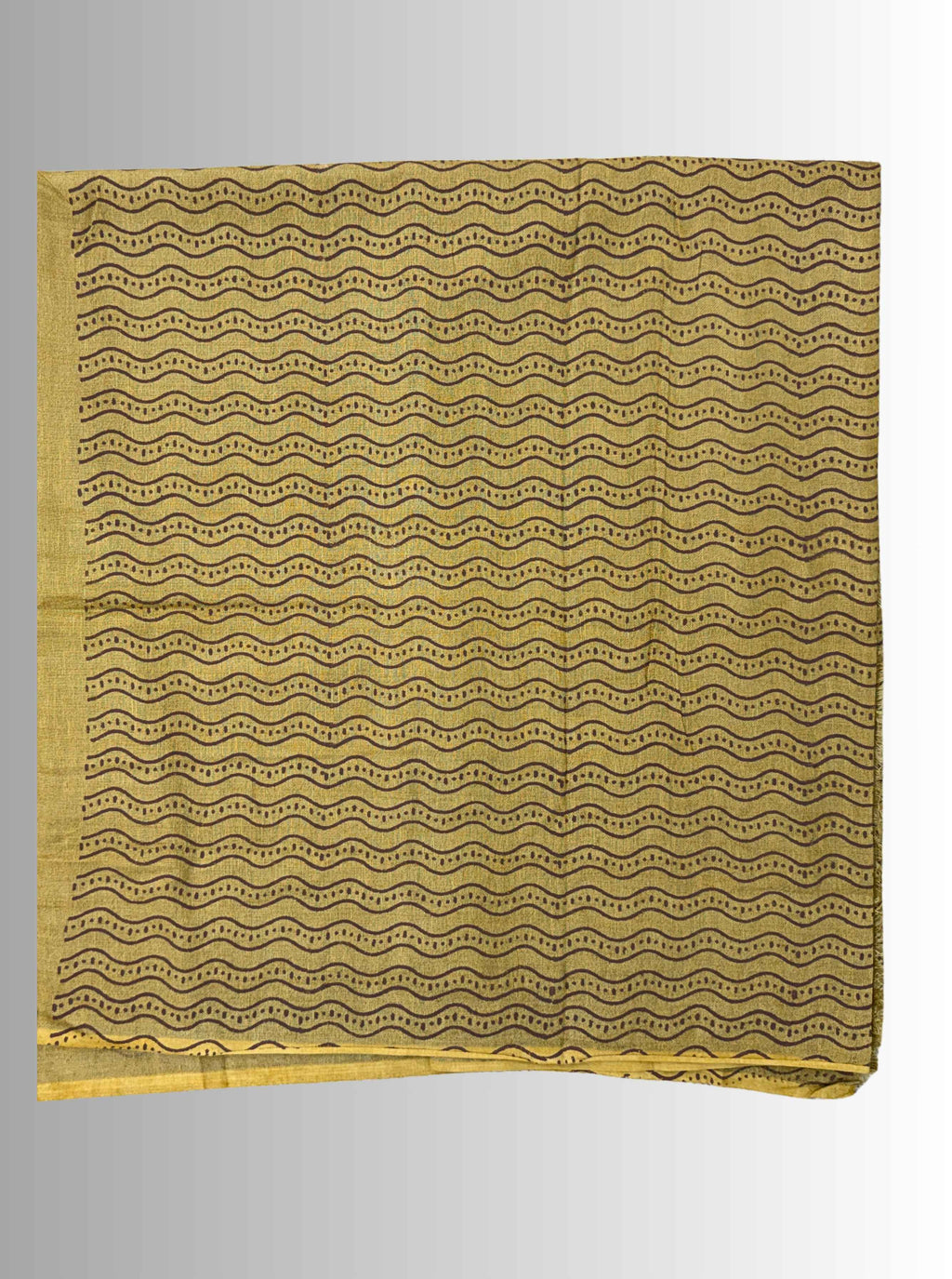 handloom cotton linen white motif block print saree with attached blouse