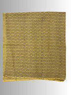 handloom cotton linen white motif block print saree with attached blouse