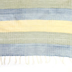 Organic Cotton Handloom Yellow, Blue & Green Striped Stole