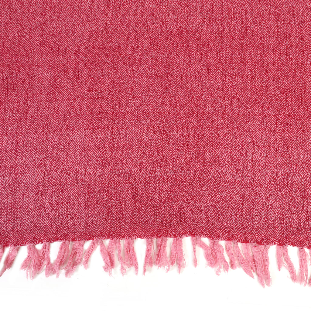 Merino Wool Handloom Stole with Diamond Weave