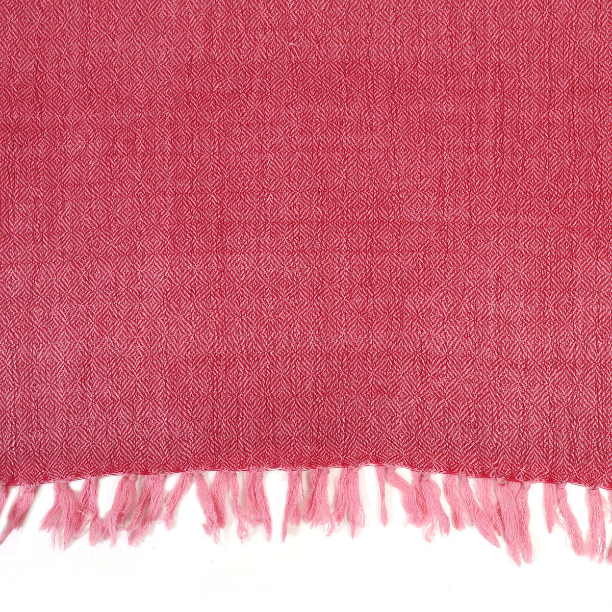 Merino Wool Handloom Stole with Diamond Weave
