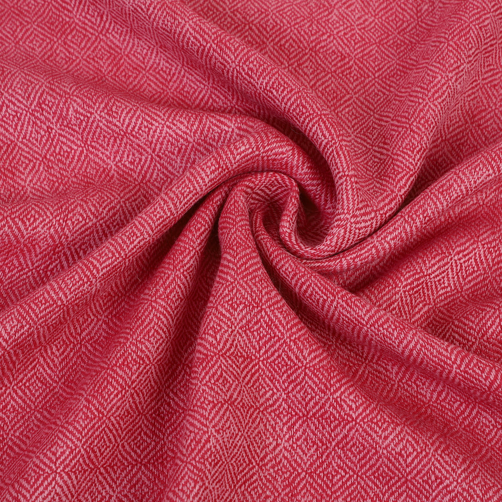 Merino Wool Handloom Stole with Diamond Weave