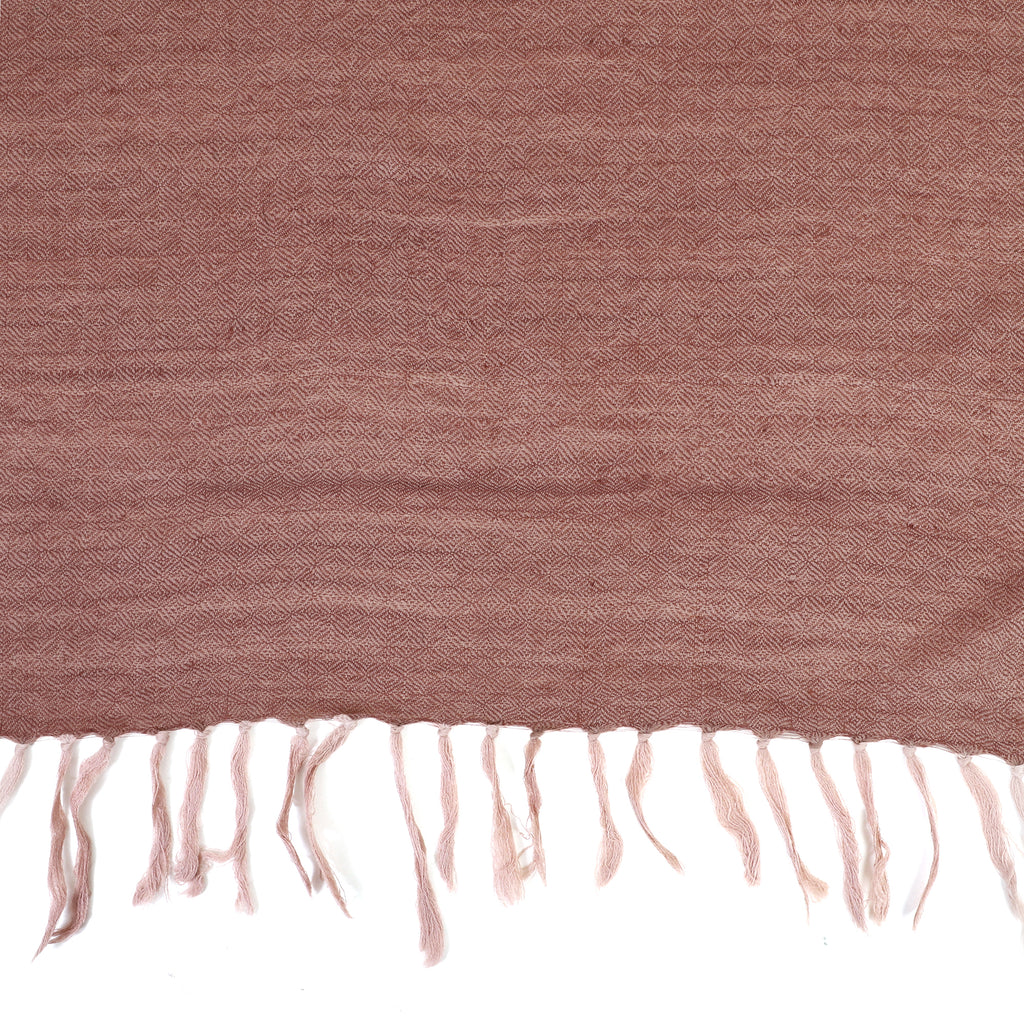 Merino Wool Handloom Stole with Diamond Weave
