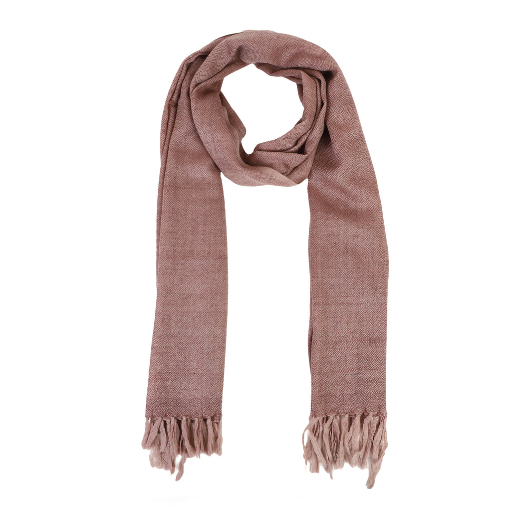Merino Wool Handloom Stole with Diamond Weave