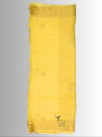 mango yellow handloom saree with hand embroiedry with blouse