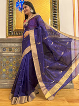 Orchid Purple Chanderi Katan Silk Saree