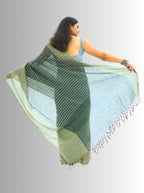 Pure Handloom Green Linen Saree