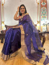 Orchid Purple Chanderi Katan Silk Saree