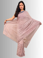 handloom cotton jaal hand block print saree with blouse