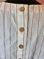 Pure Handloom Kosa Silk off white Round Neck Blouse