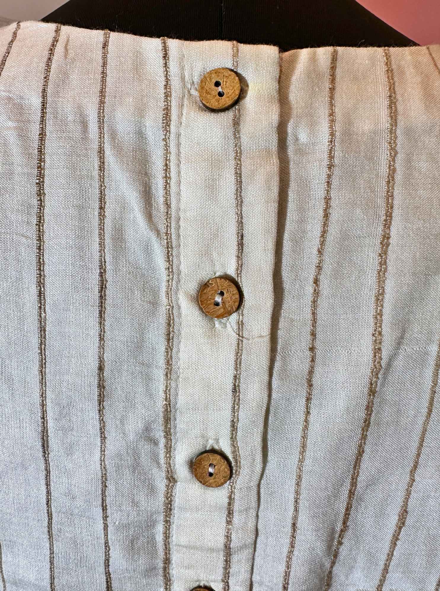 Pure Handloom Kosa Silk off white Round Neck Blouse