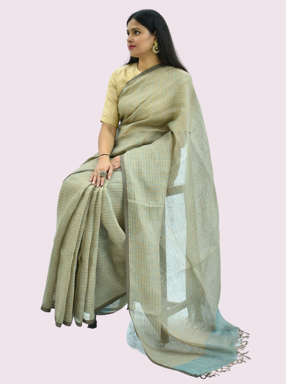 Pure Handloom Linen Saree Collection