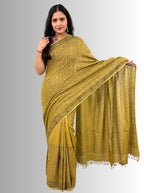 handloom cotton jaal hand block print saree with blouse
