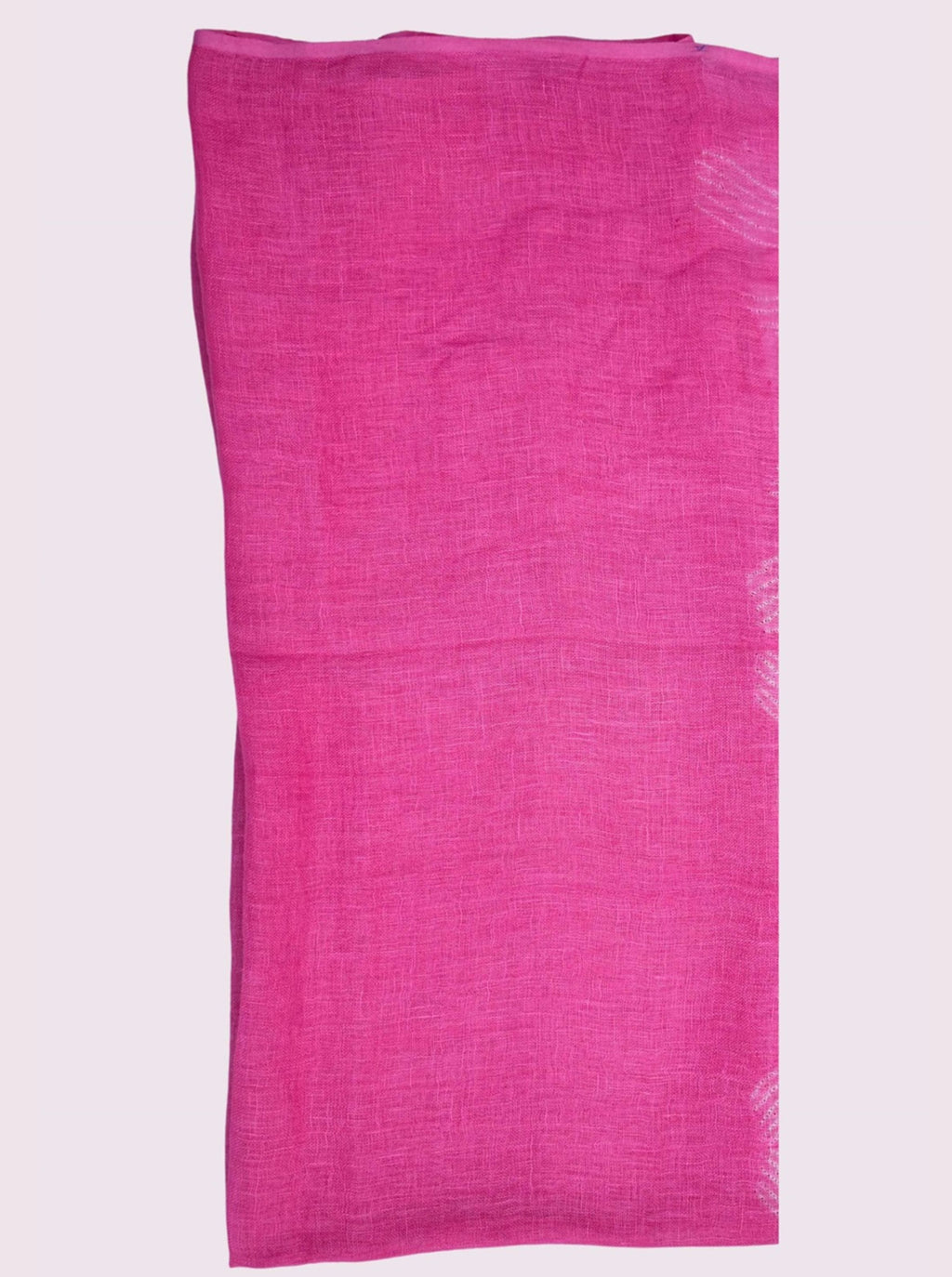 Pure Handloom Linen Beige Brown Saree