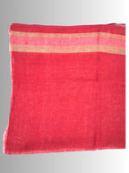 Pure Handloom Red Linen Saree