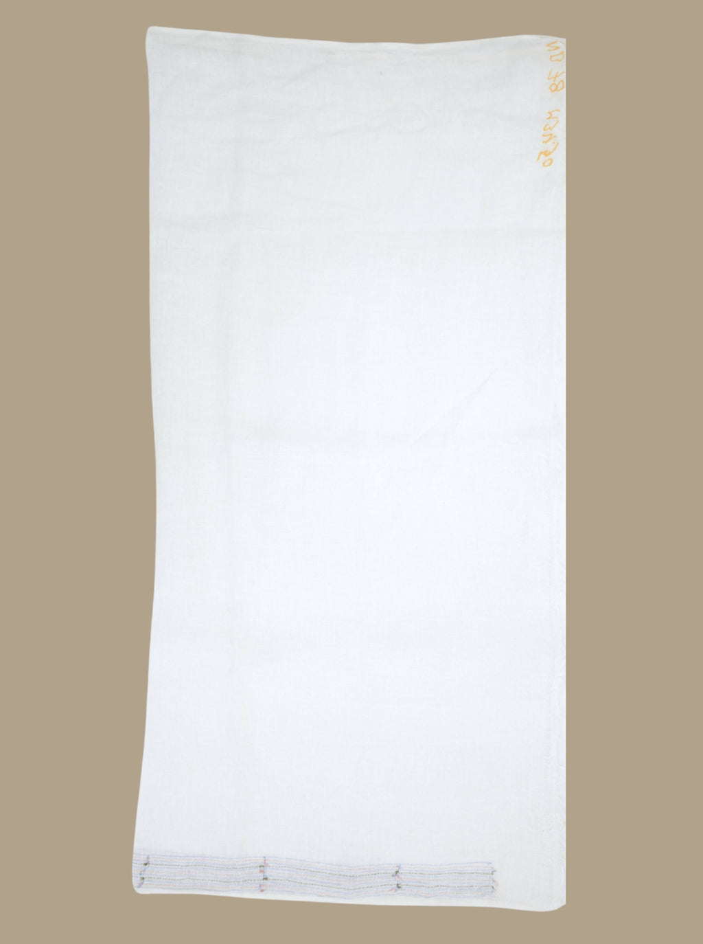 Pure Handloom White Linen Saree
