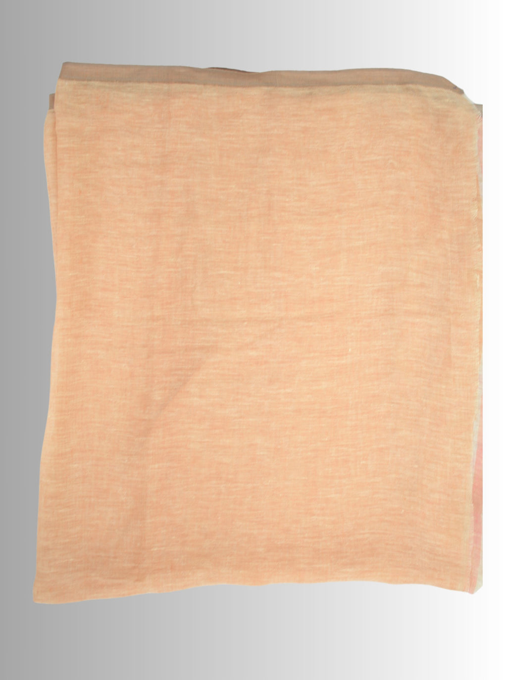 Pure Handloom Yellow, Peach & Silver Stripes Linen Saree