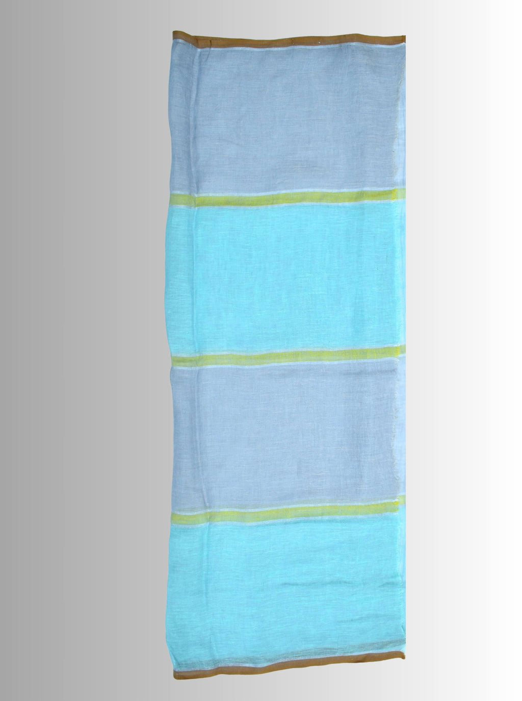 Pure Handloom Linen Multicolor Check Saree