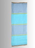 Pure Handloom Linen Multicolor Check Saree