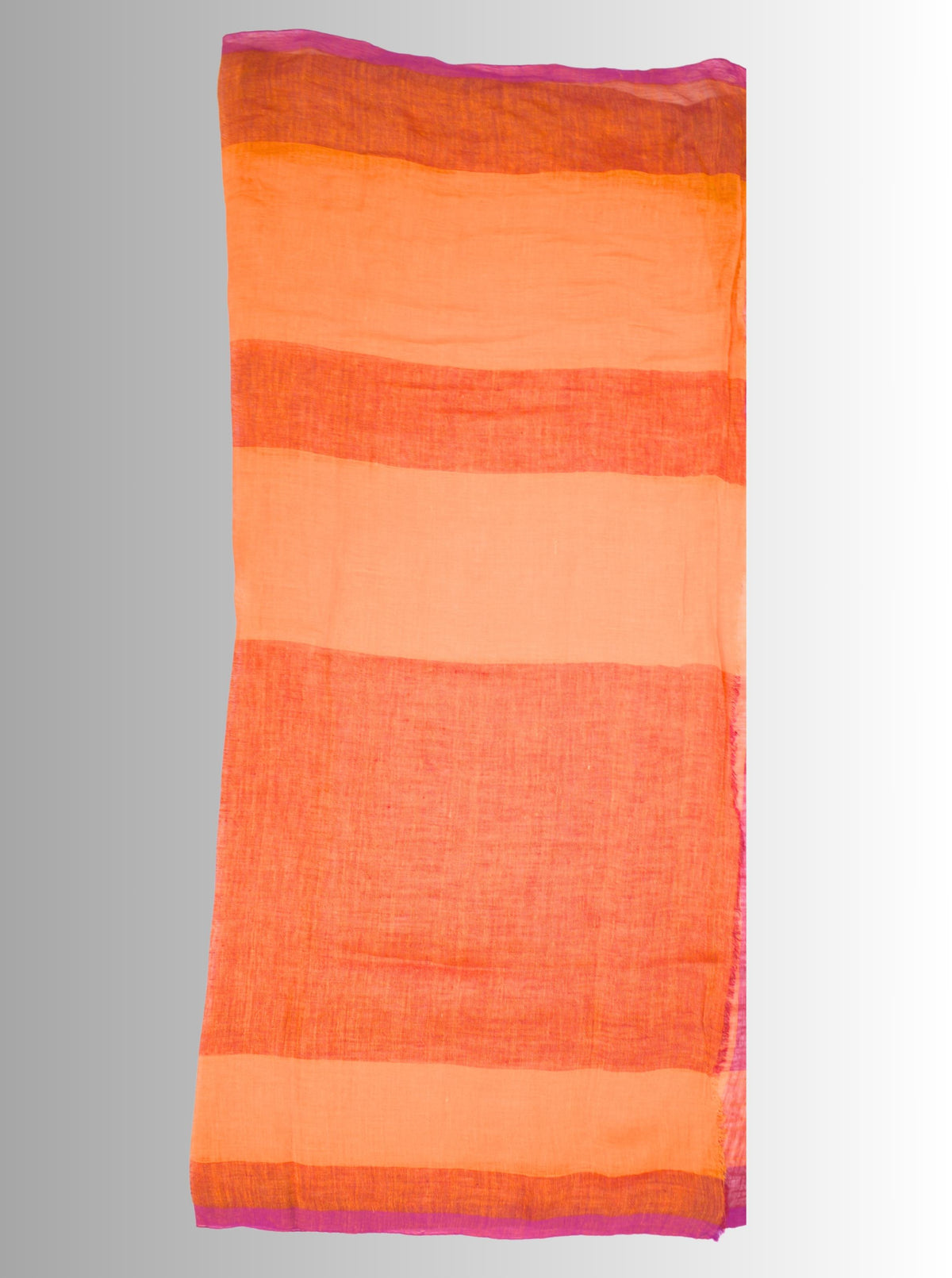 Pure Handloom Red & Orange Linen Saree (Copy)