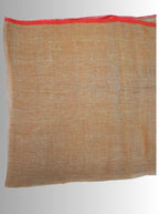 Pure Handloom Red & Brown Striped Linen Saree