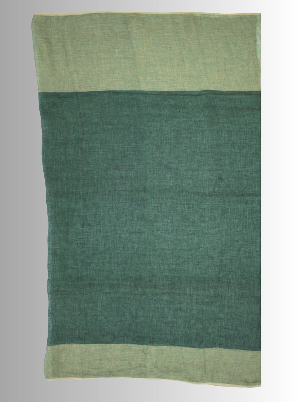 Pure Handloom Green Linen Saree