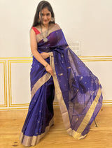 Orchid Purple Chanderi Katan Silk Saree