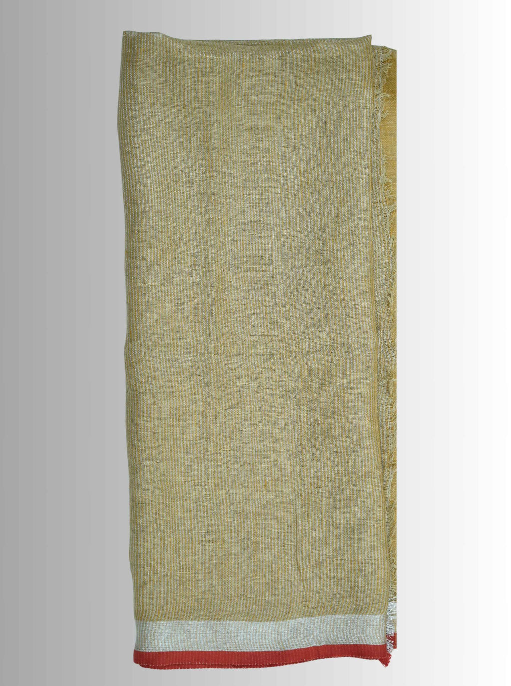 Pure Handloom Brown Linen Saree
