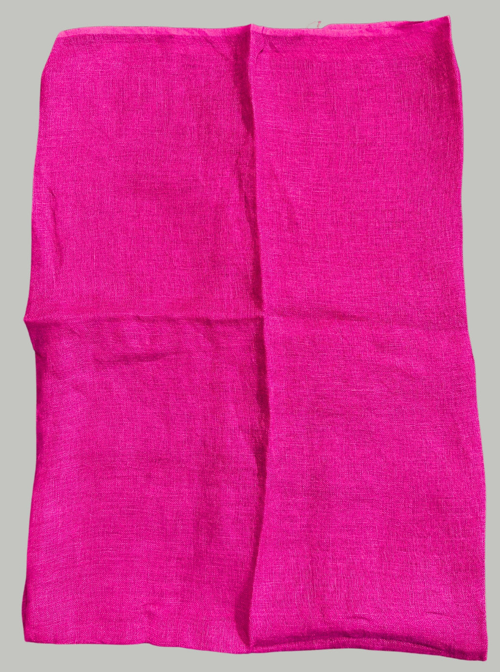 Pink handloom linen saree with hand block print with blouse