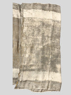 handloom linen soil beige colour dabu print sare with blouse