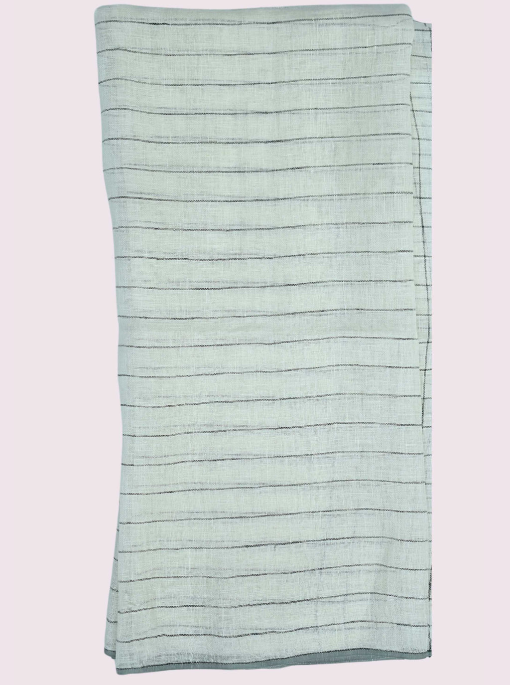 Pure Handloom Linen White Check Saree
