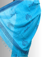 handloom cotton linen white hand block print saree with blouse