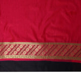 Ilfi Jamewar Banarasi Black Silk Saree with Zari Jaal Work