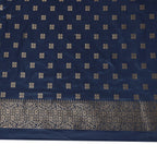 Katan Silk Banarasi Grey Saree with Jamewar Lehariya Work