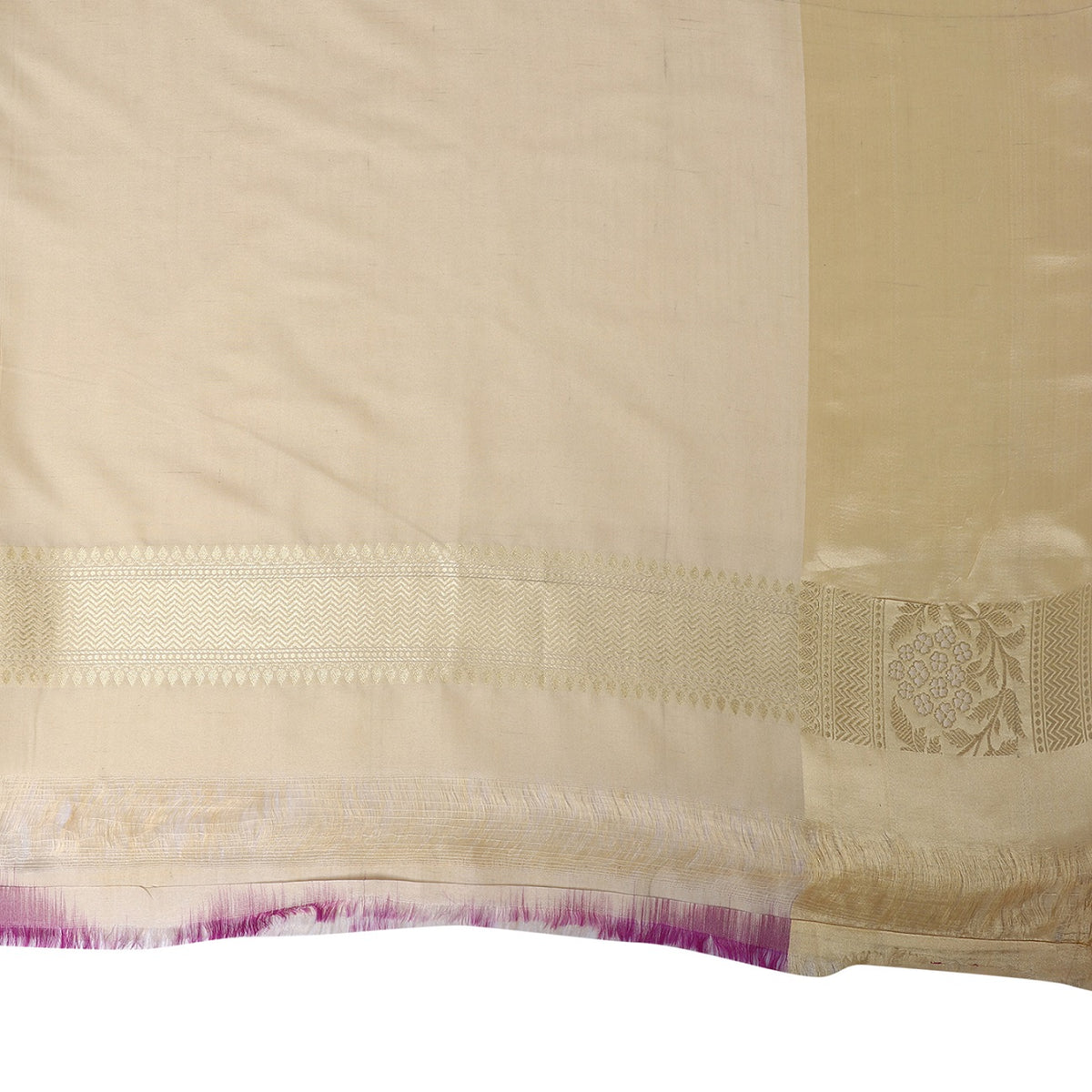 Katan Silk Banarasi Brown Saree with Meenakari Butti Border
