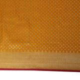 Katan Silk Banarasi Mustard Saree with Golden Zari Work